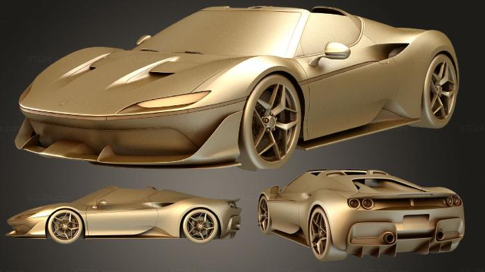 Автомобили и транспорт (Ferrari J50, CARS_1409) 3D модель для ЧПУ станка